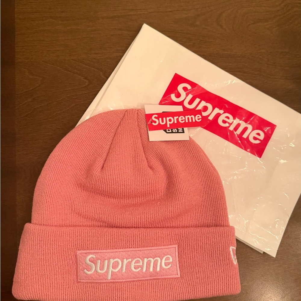 Supreme Light Pink Knit Hat